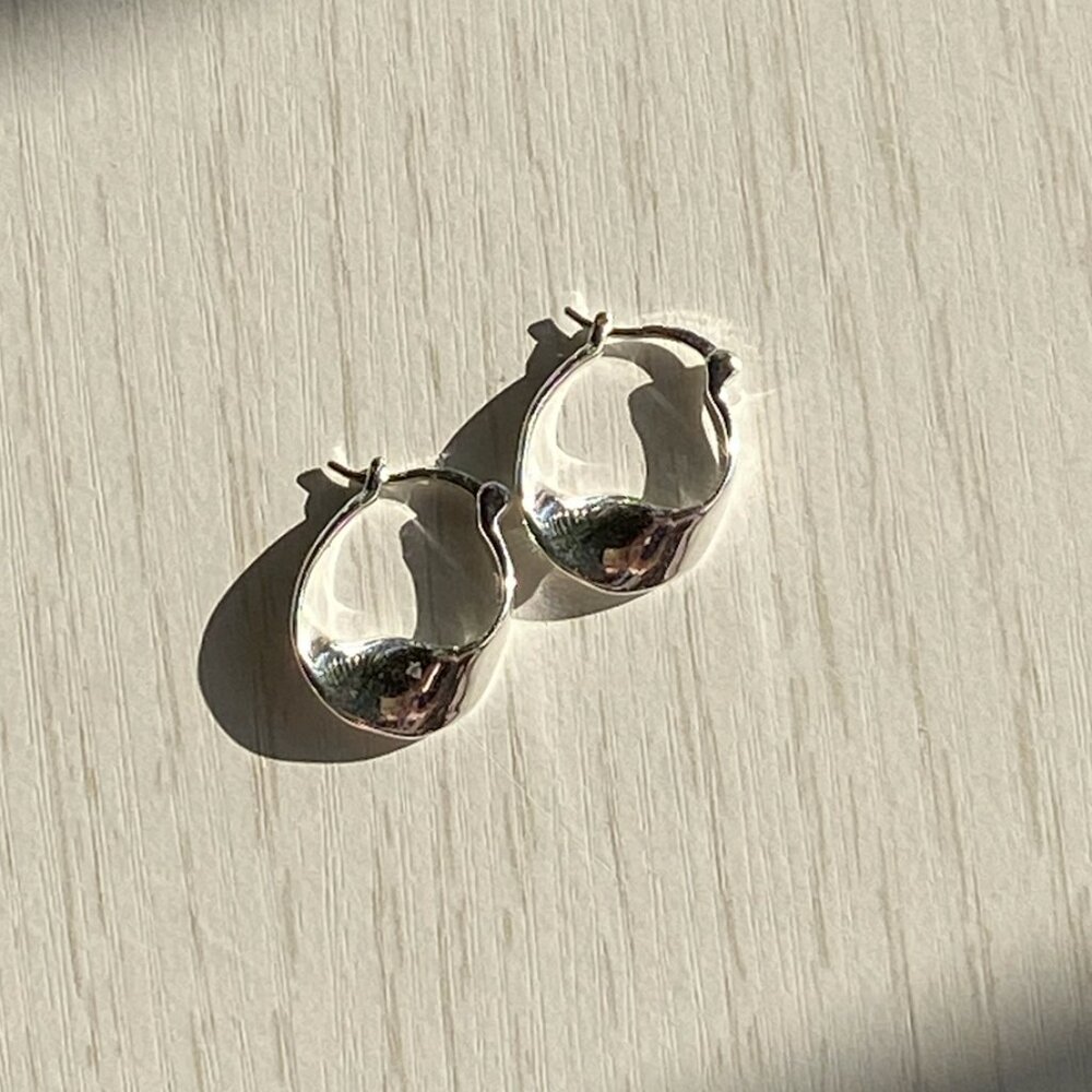 Vintage Sterling Silver Hoop Earrings